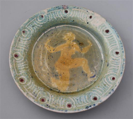 Quentin Bell for Fulham Pottery. A pottery dish 24cm
